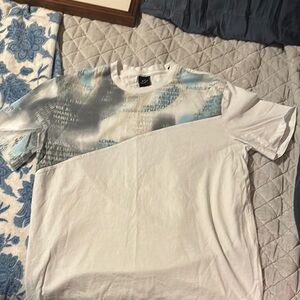 Armani White and Blue Men's Shirt